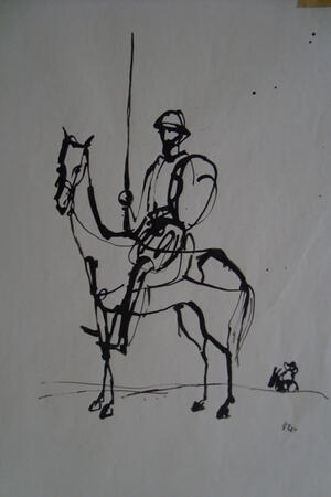 Рисунки на Дон Кихот са творбите на април в Севлиевската галерия