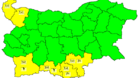 6 области с жълт код за интезнзивни валежи и силен вятър