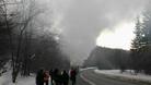 Автобус с пътници се запали близо до разклона за село Лесичарка